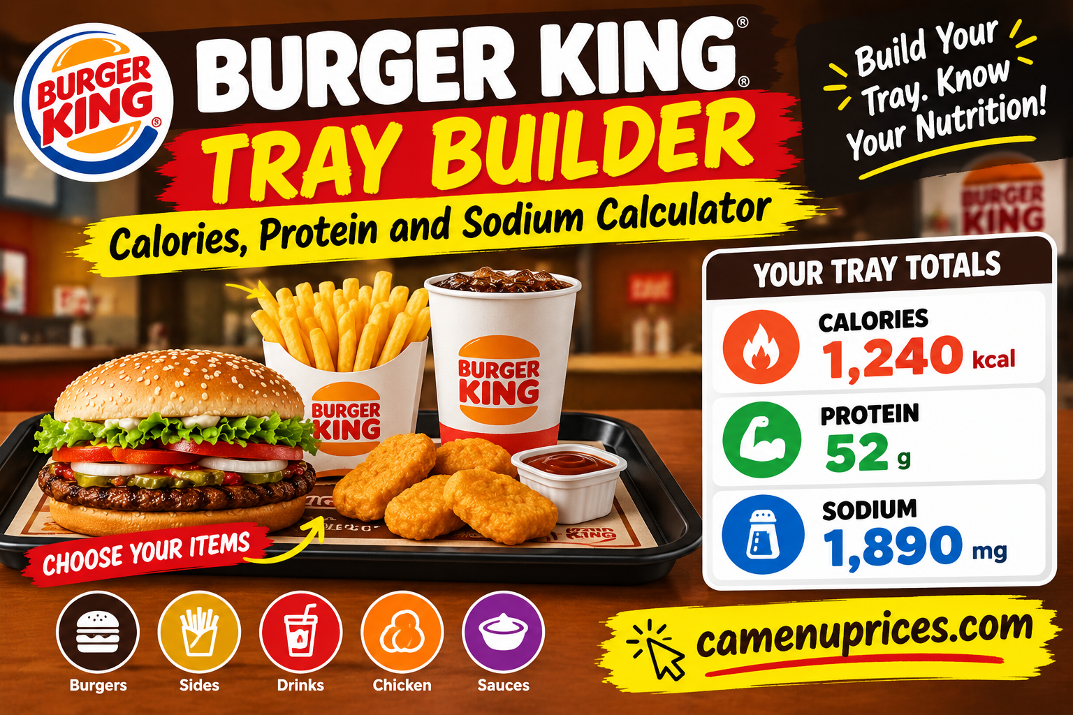 Burger King Tray Builder
